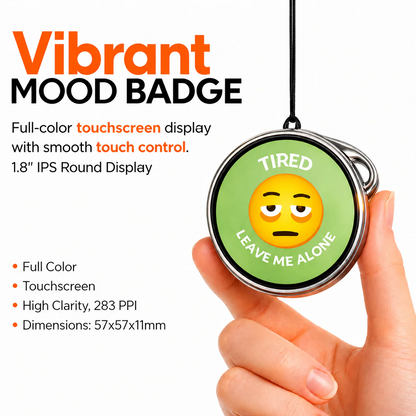 AI social battery badge