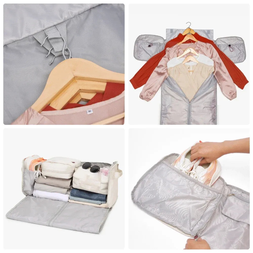 The Weekender Pro™: 2-in-1 Wrinkle-Free Rolling Garment Duffel Bag