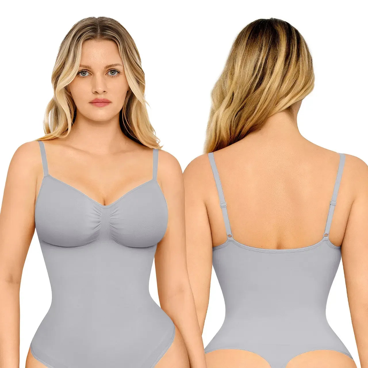 Breathable Seamless Shapewear Bodysuit with Tummy Control & Open Gusset