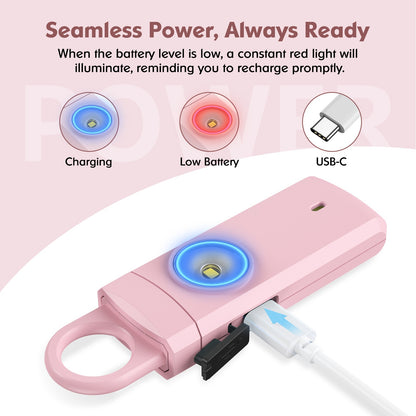 Personal Safety Alarm – 130dB Siren & LED Light for Women’s Self-Defense