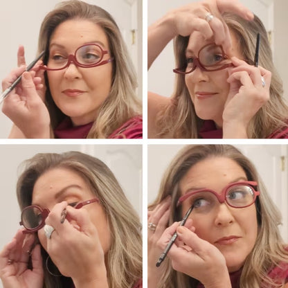 Apply Eye Makeup Clearly — Magnifying Flip Lens Makeup Glasses