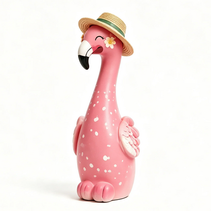 Cute Flamingo Decorative Resin Vase