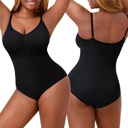 Breathable Seamless Shapewear Bodysuit with Tummy Control & Open Gusset
