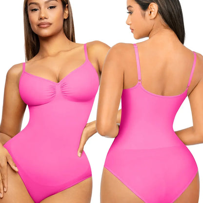 Breathable Seamless Shapewear Bodysuit with Tummy Control & Open Gusset