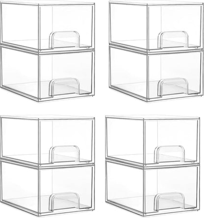 Clear Stackable Storage Drawers