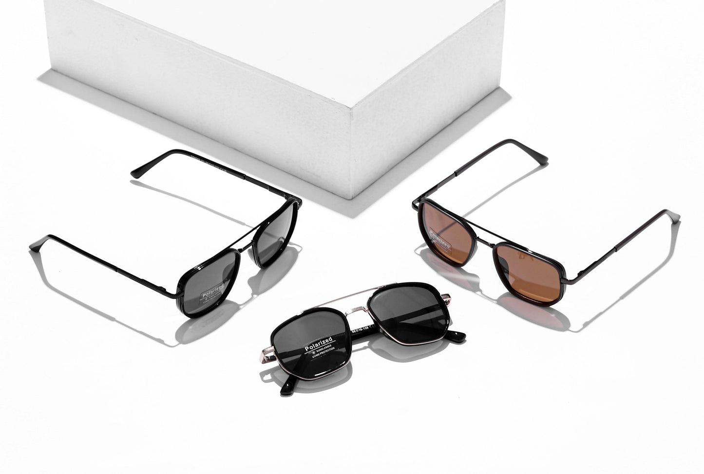 Polarized UV400 Sunglasses – Lightweight Geometric Square Frame