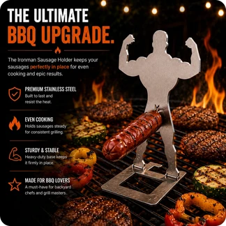 BBQ Sausage Grill Holder Duo