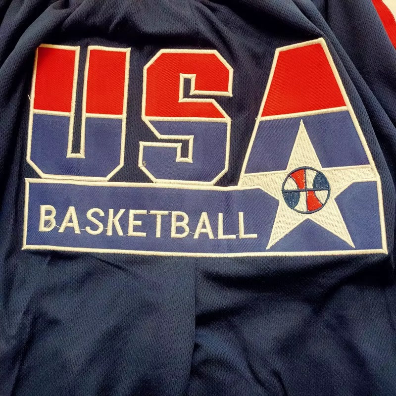 The Classic '92 Dream Edition USA Shorts – High-Quality Embroidered Retro Hardwood Basketball Shorts