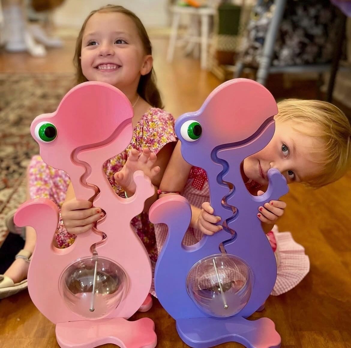 Handmade Wooden Dinosaur Piggy Bank