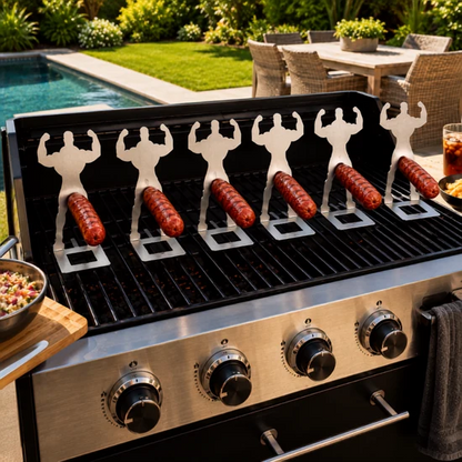 BBQ Sausage Grill Holder Duo