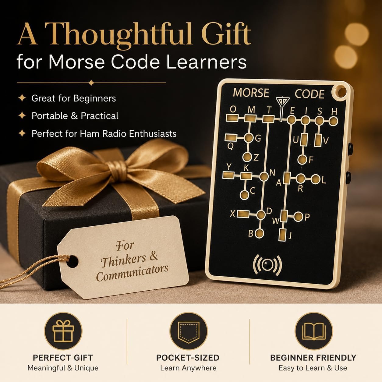 Interactive Morse Code Trainer Card — Learn Faster with LED & Sound Feedback