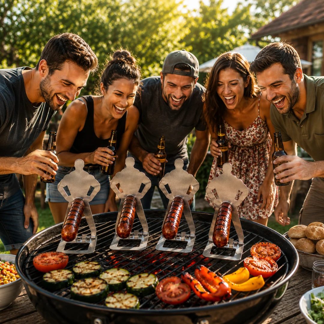 BBQ Sausage Grill Holder Duo