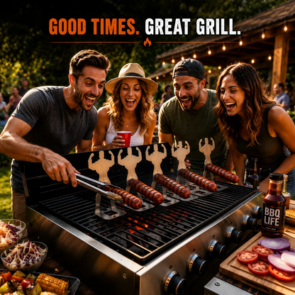 BBQ Sausage Grill Holder Duo