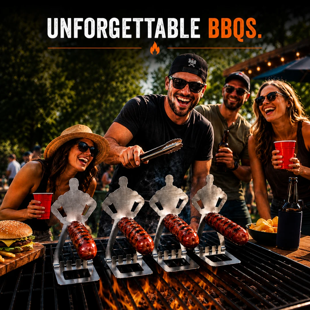 BBQ Sausage Grill Holder Duo