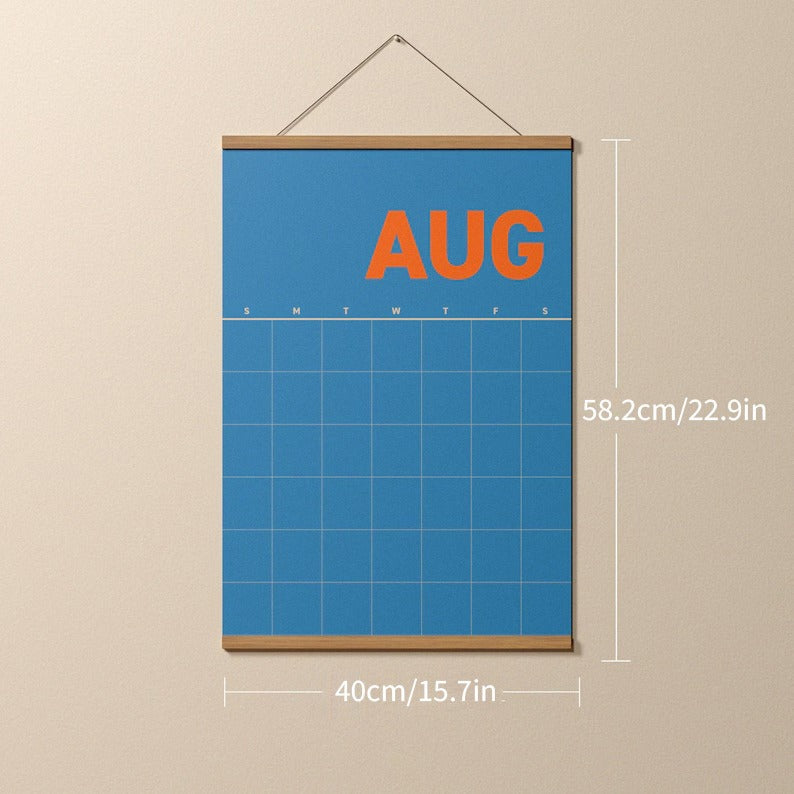 12-Month Reusable Dry-Erase Wall Calendar Set – Colorful Undated Planner