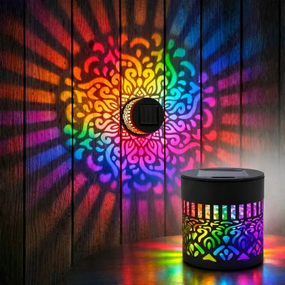 Seven-Color Changing Solar Mandala Projection Wall Light