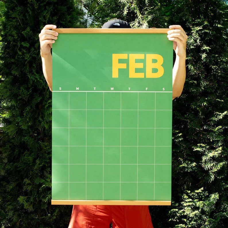12-Month Reusable Dry-Erase Wall Calendar Set – Colorful Undated Planner