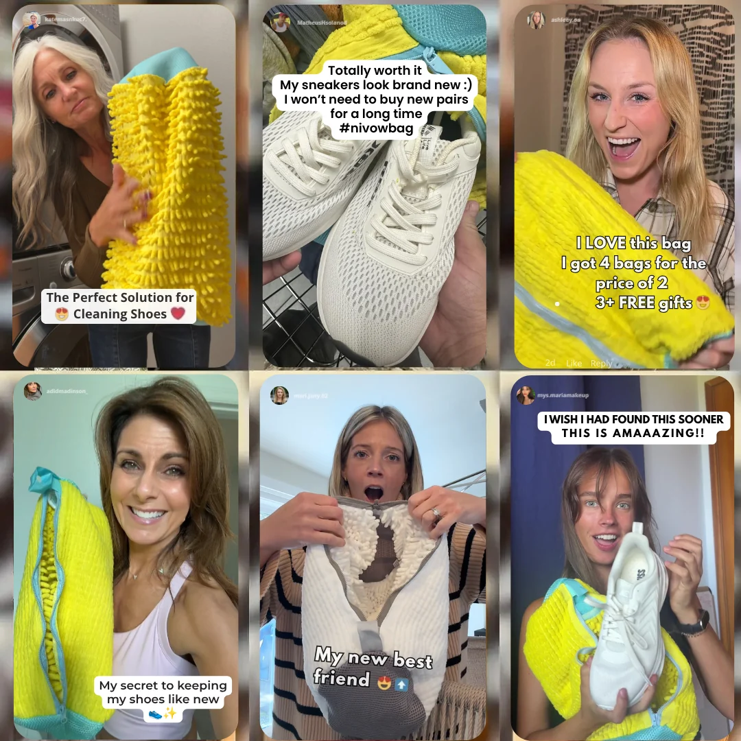 360° Chenille Sneaker Wash Bag — Stop Washing Machine Damage & Shoe Warping