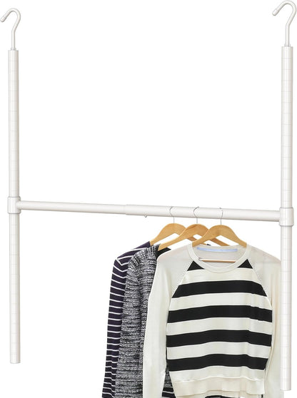 Double Closet Hanging Capacity with Expandable Heavy-Duty Steel Rod