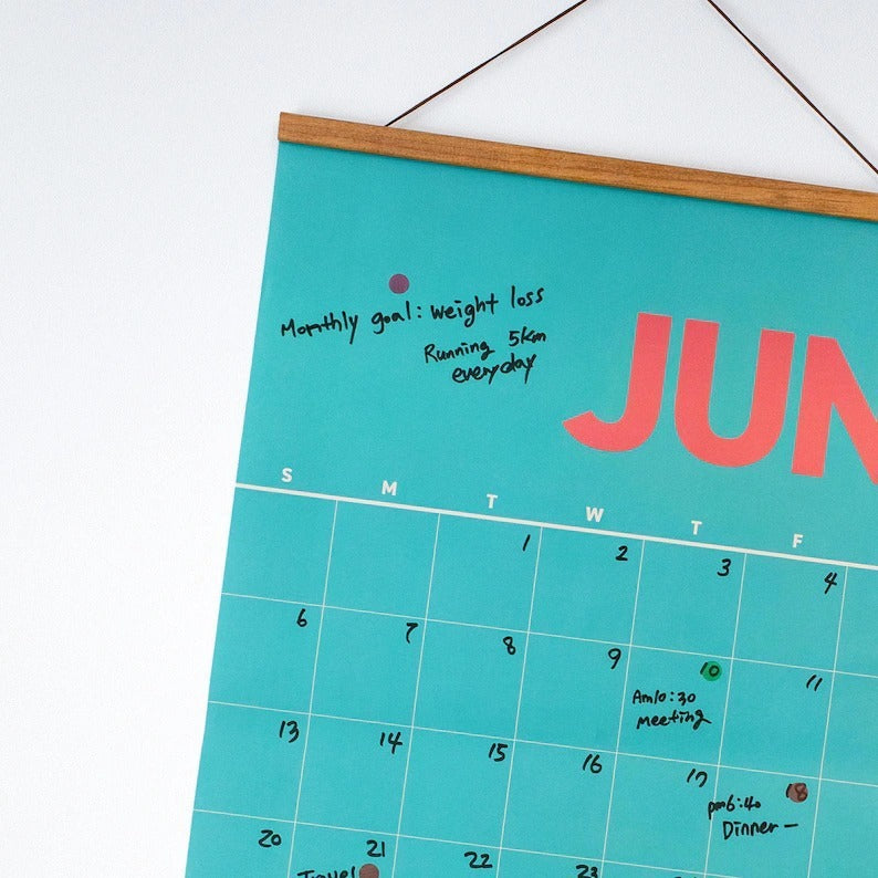 12-Month Reusable Dry-Erase Wall Calendar Set – Colorful Undated Planner