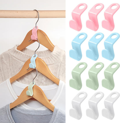 Space-Saving Hanger Connector Hooks — Organize More Clothes in Less Closet Space