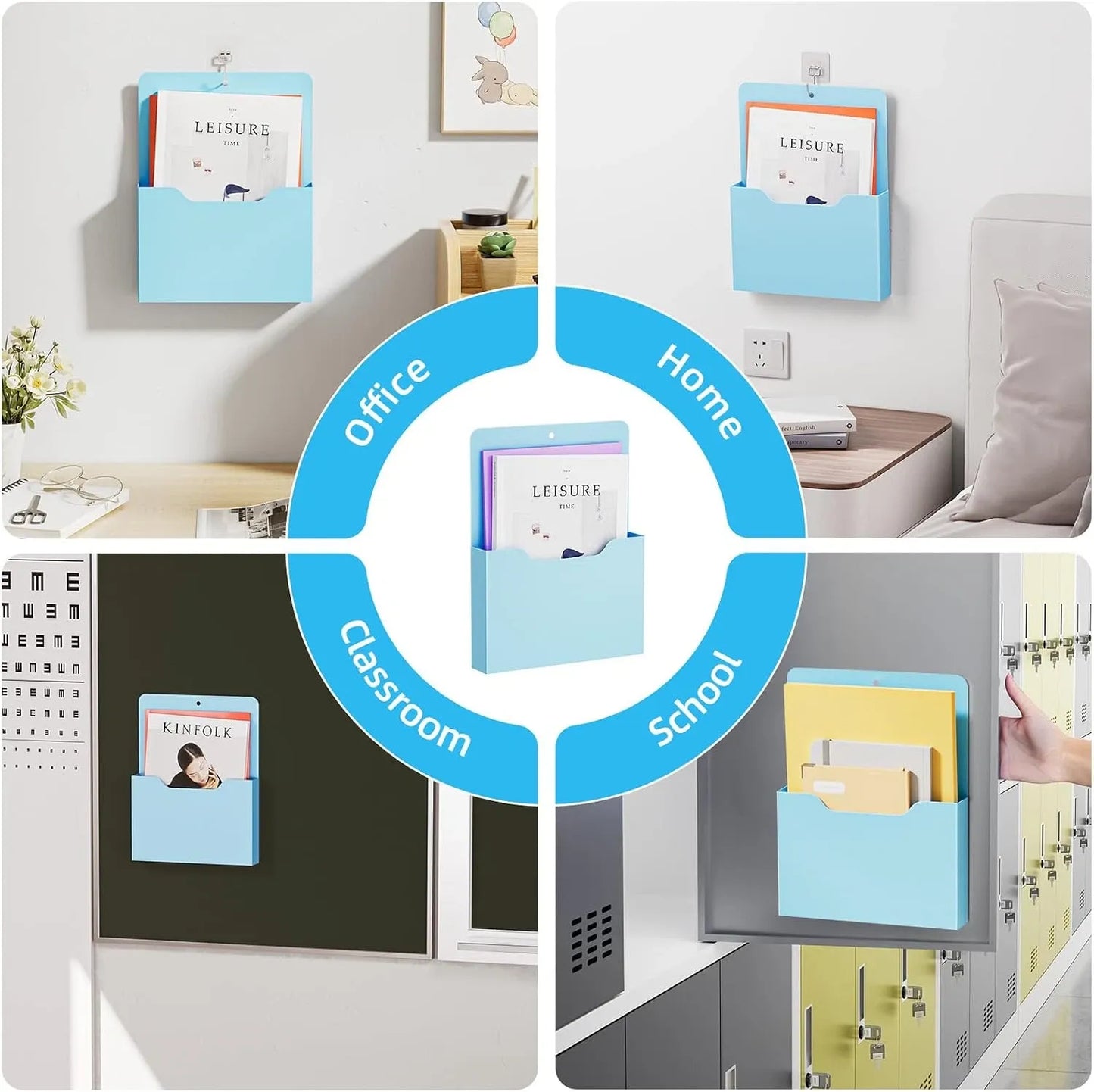 Magnetic File Holder Paper Holder Pocket Organizer Hanging 10 X 13 Inch