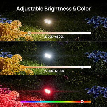 Smart Solar Motion Sensor Spotlights -Controlled Outdoor Lights with Music Sync & IP67 Waterproof Protection