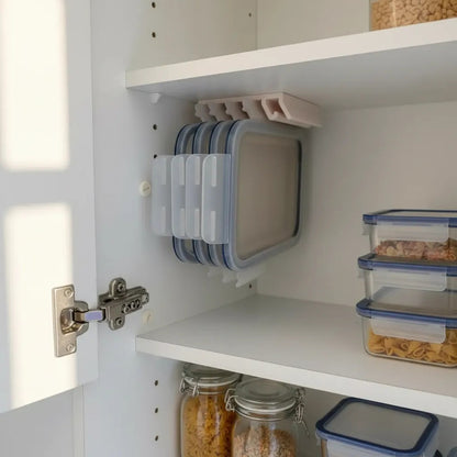 5-Slot Food Storage Lid Organizer Stop Digging. Start Grabbing.