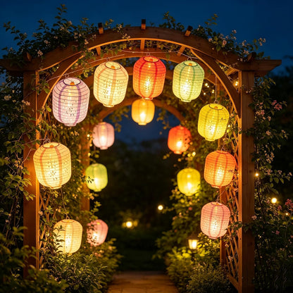 Handcrafted Hollow Paper Lantern Decor（Comes with LED bulbs）