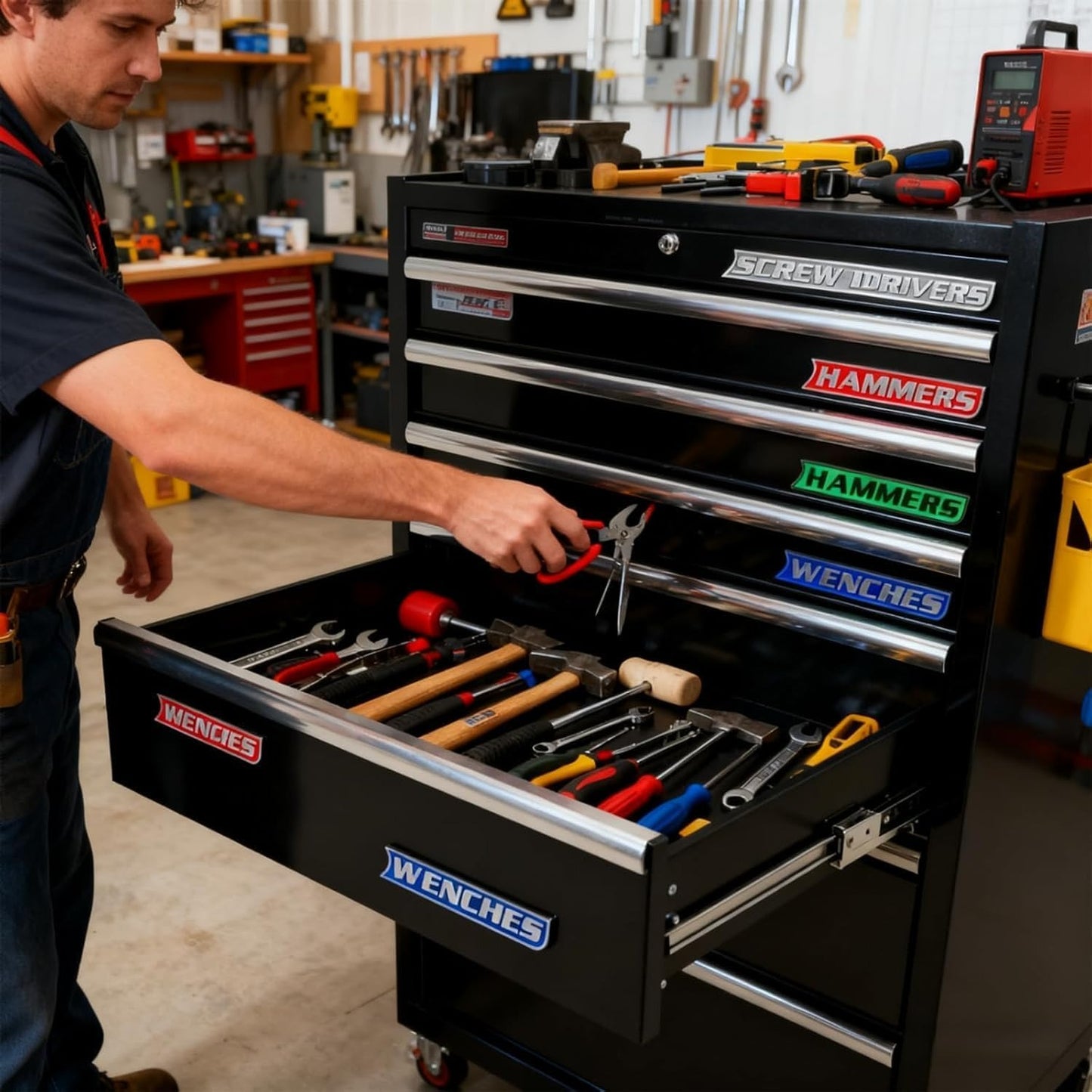 3D Magnetic Toolbox Labels — Organize Your Tools Without Sticky Mess