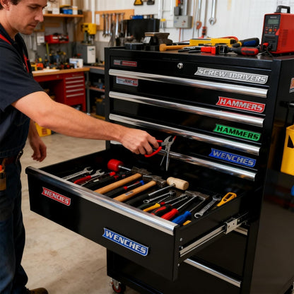 3D Magnetic Toolbox Labels — Organize Your Tools Without Sticky Mess