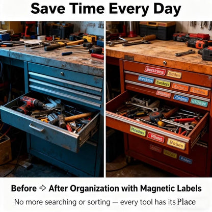 3D Magnetic Toolbox Labels — Organize Your Tools Without Sticky Mess