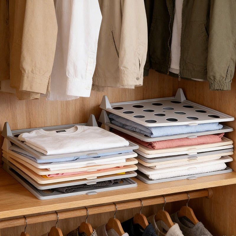 Stackable Clothing Organizer Trays One Layer. One Outfit. Zero Mess.