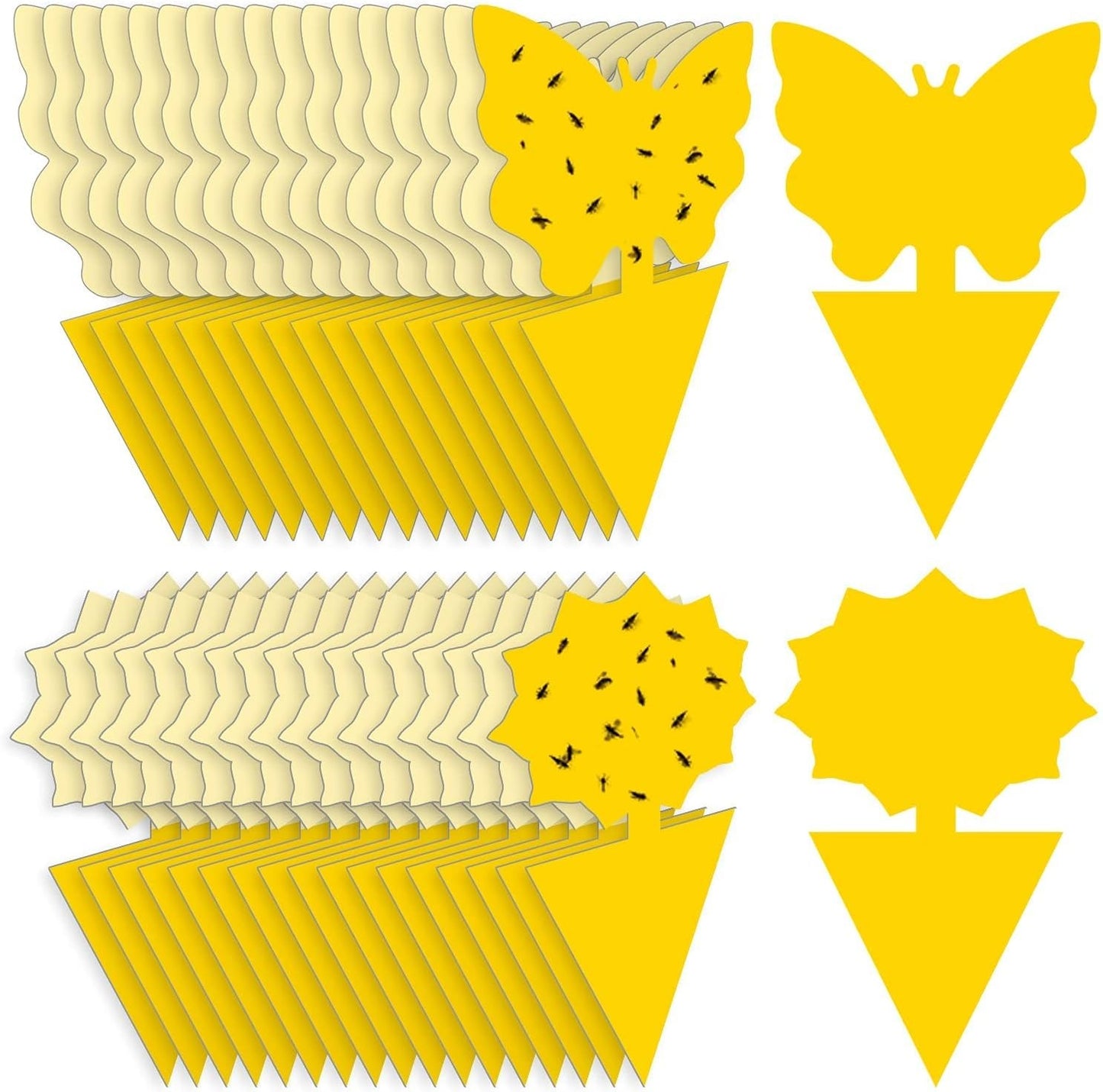 Heavy-Duty Sticky Bug Traps – Non-Toxic Double-Sided Plant Fly Catcher for Indoor & Outdoor Garden Pests