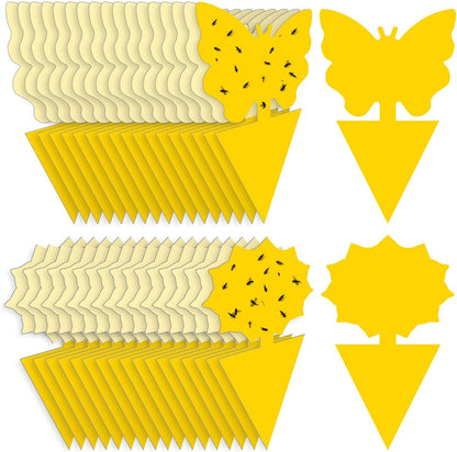 Heavy-Duty Sticky Bug Traps – Non-Toxic Double-Sided Plant Fly Catcher for Indoor & Outdoor Garden Pests