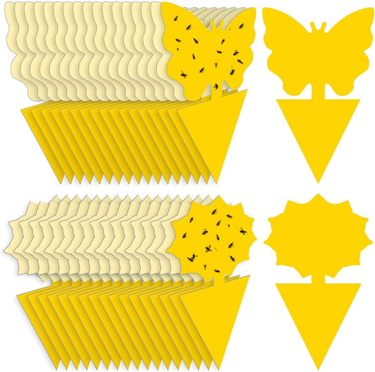 Heavy-Duty Sticky Bug Traps – Non-Toxic Double-Sided Plant Fly Catcher for Indoor & Outdoor Garden Pests