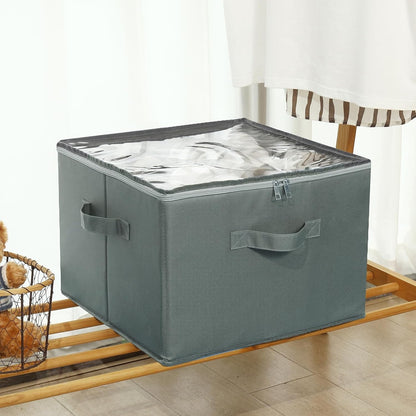 Heavy-Duty Foldable Shoe & Closet Organizer Box with Adjustable Dividers