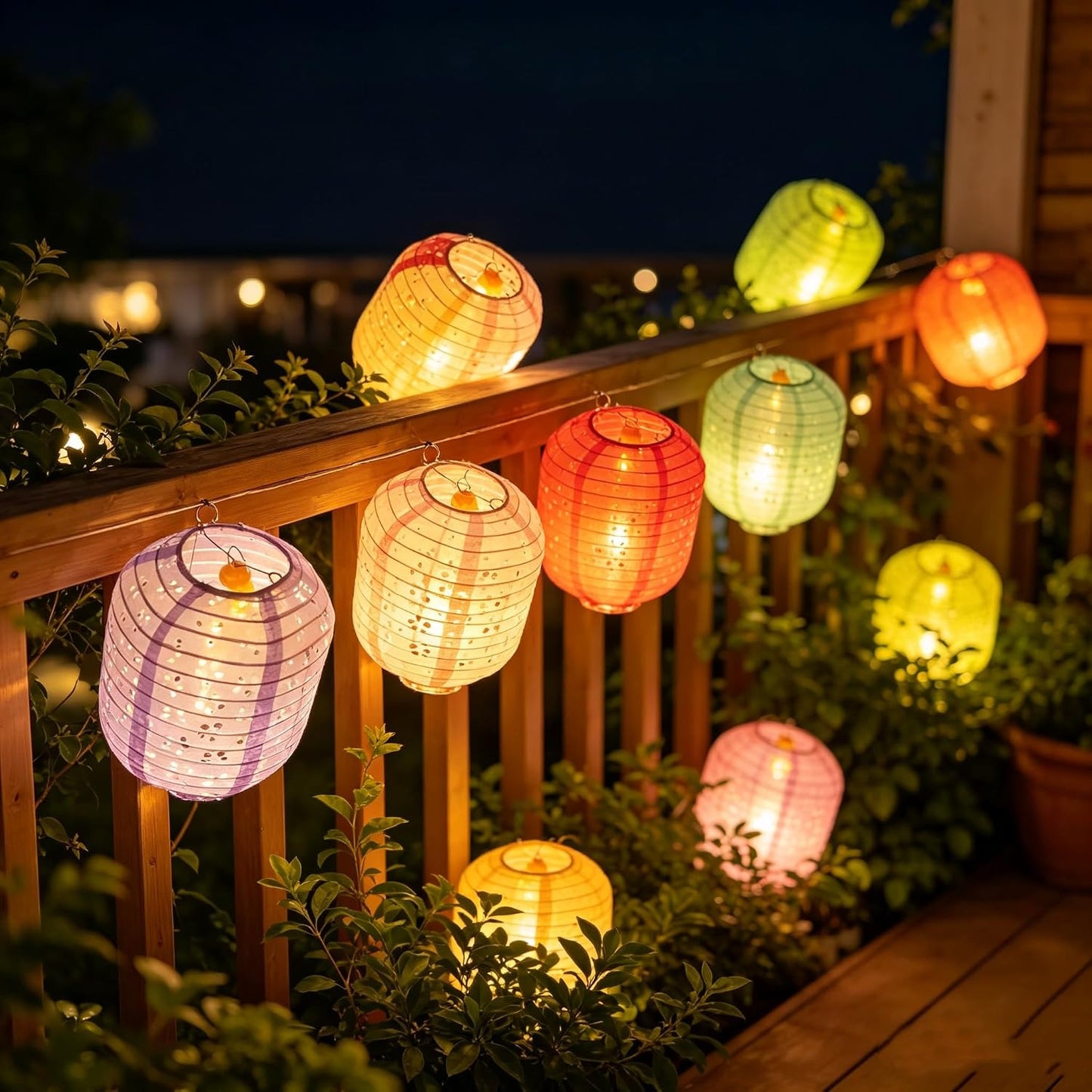 Handcrafted Hollow Paper Lantern Decor（Comes with LED bulbs）