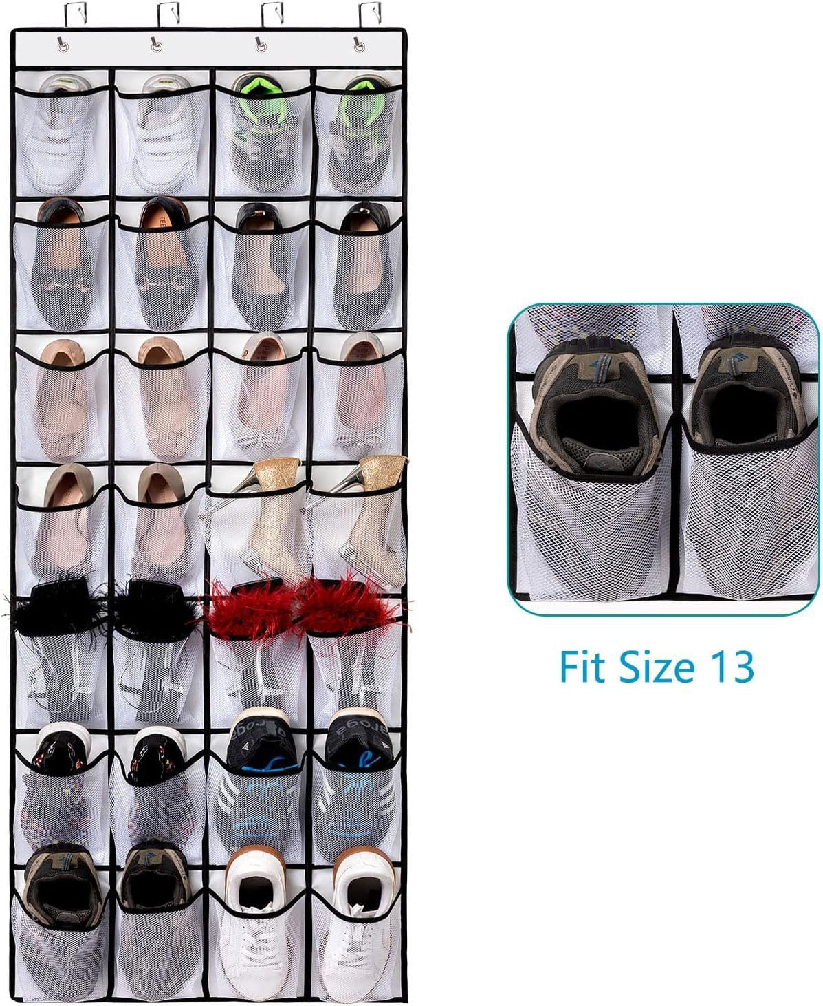 Space-Saving Over-the-Door Shoe Organizer