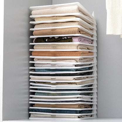 Stackable Clothing Organizer Trays One Layer. One Outfit. Zero Mess.