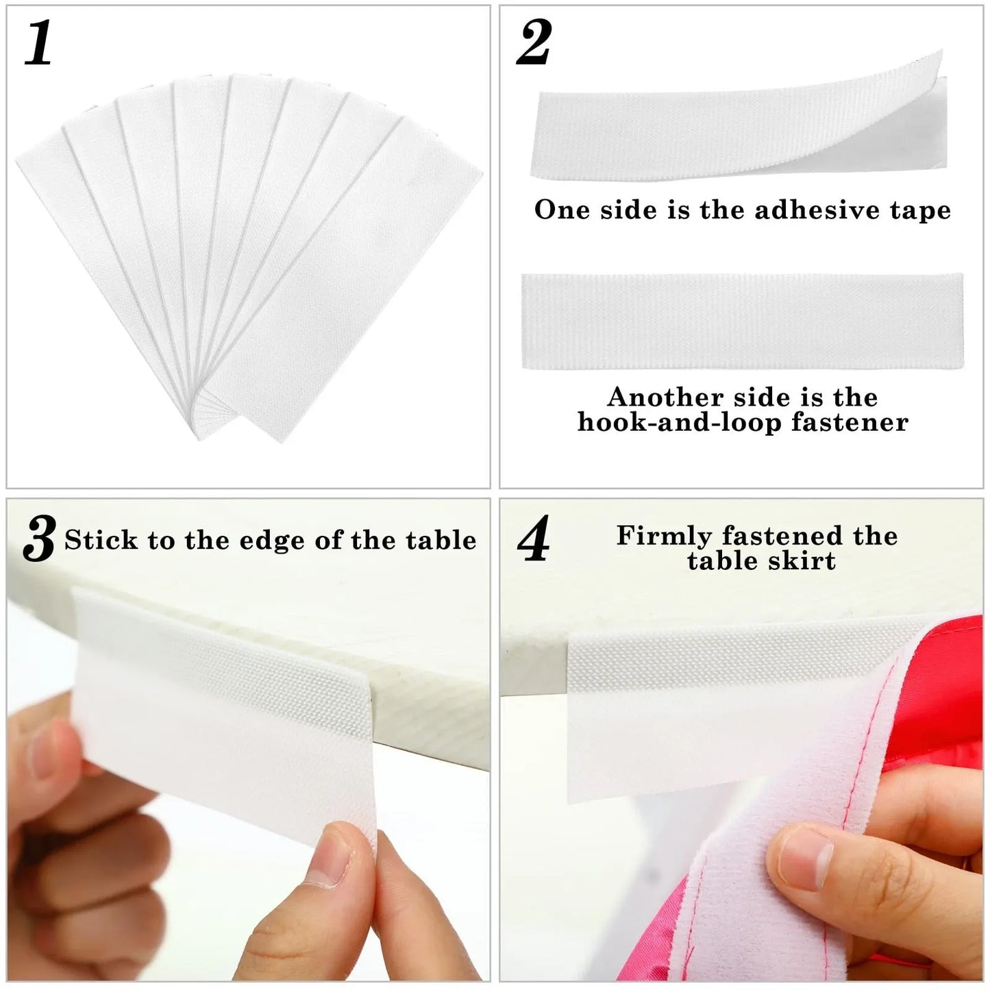Slip-On Ruffle Table Skirt – No Clips, No Pins, No Hassle