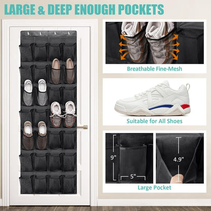 Space-Saving Over-the-Door Shoe Organizer
