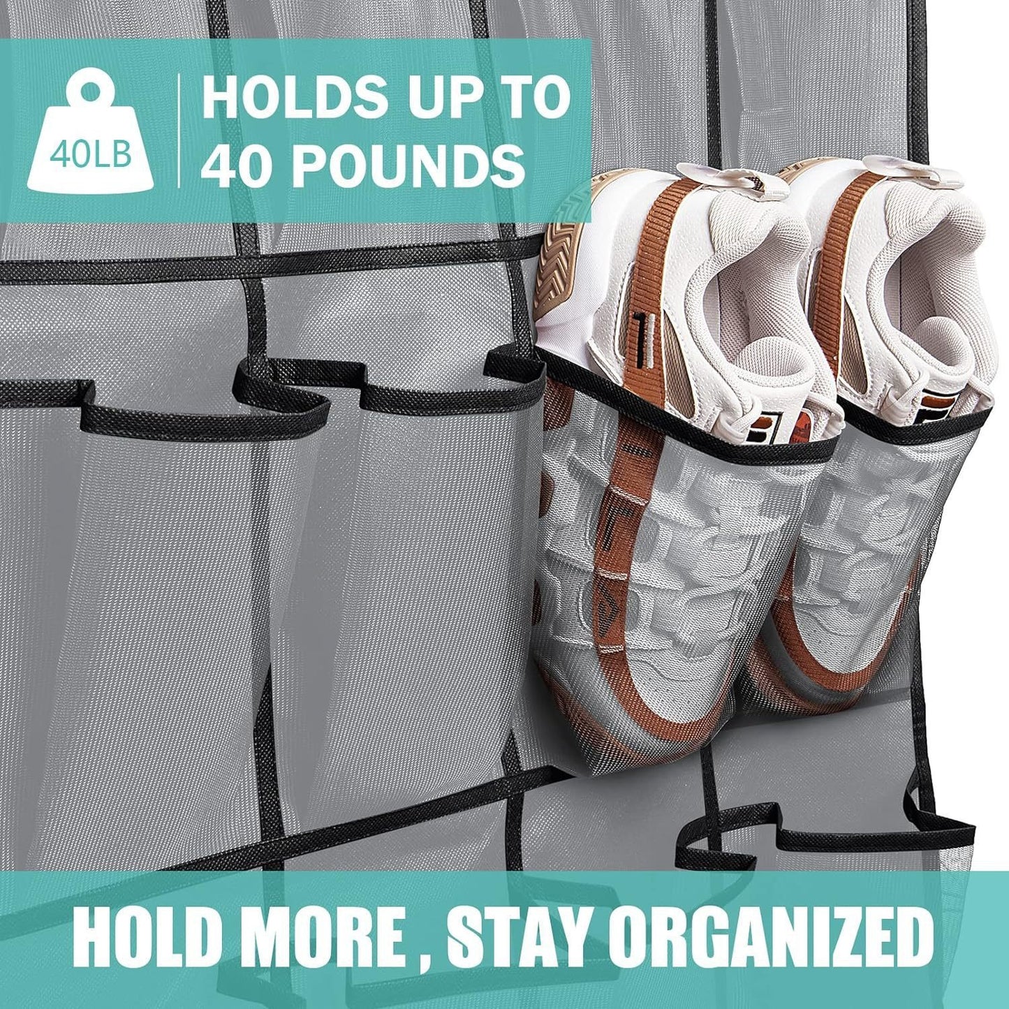 Space-Saving Over-the-Door Shoe Organizer