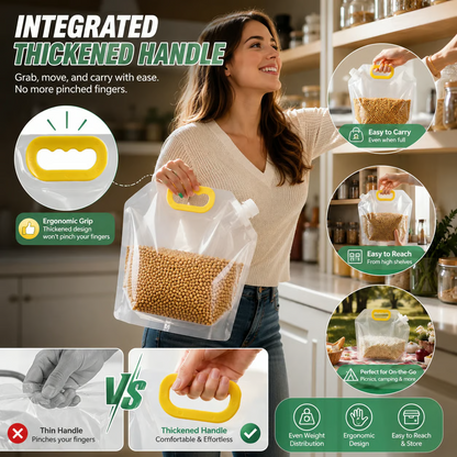 Reusable Airtight Food Storage Bags – Space-Saving Pantry Organizer