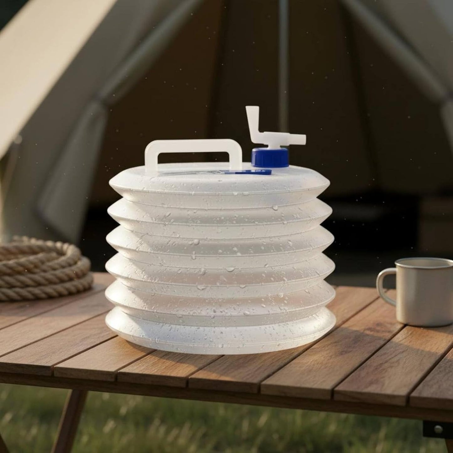 Collapsible Water Container with Spigot — Easy Water Access for Camping, Picnics & Road Trips