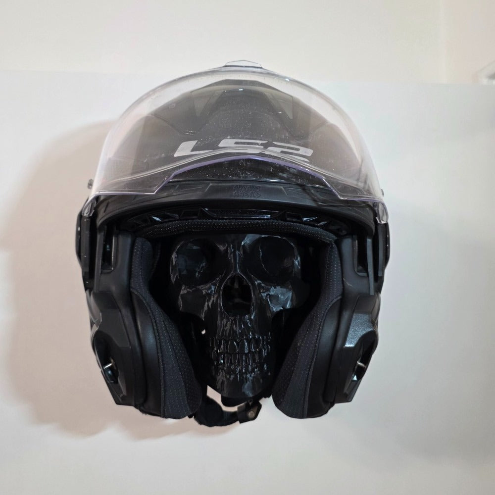 Skull Motorcycle Helmet Wall Mount