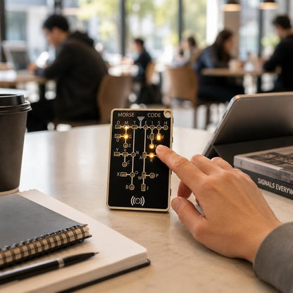 Interactive Morse Code Trainer Card — Learn Faster with LED & Sound Feedback