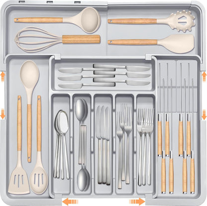 3-Way Expandable Cutlery &amp; Knife Organizer