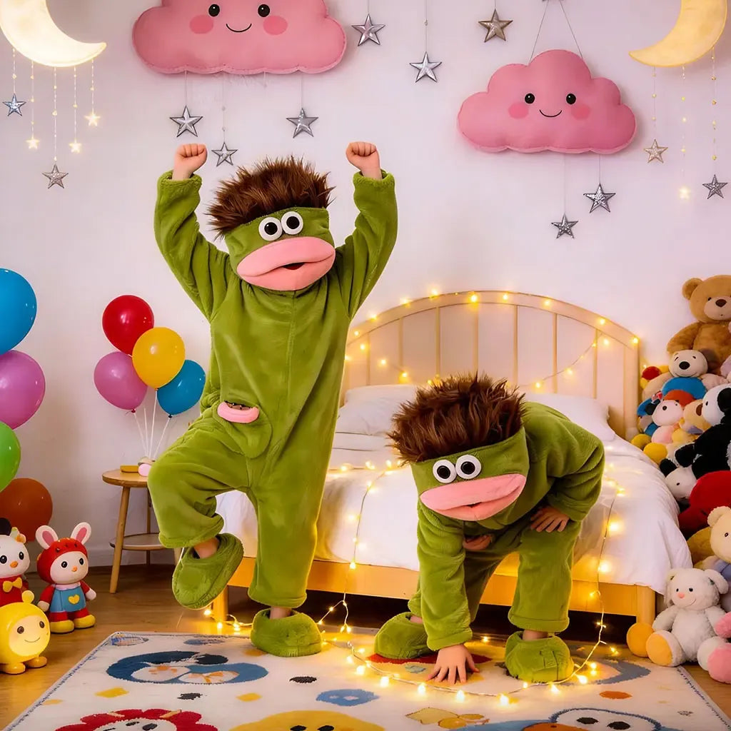 Funny Monster Fleece Onesie – Ultra-Soft Oversized Pajamas for Cozy Lounging & Parties