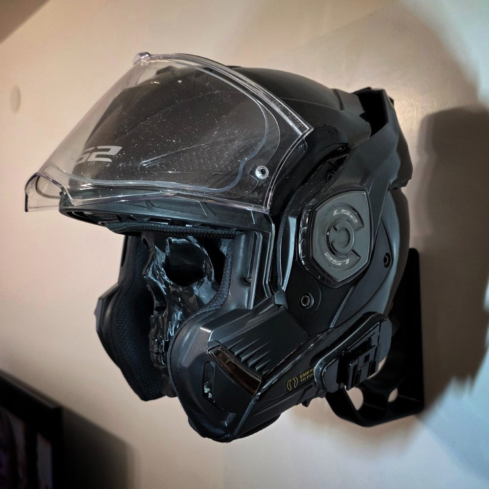 Skull Motorcycle Helmet Wall Mount
